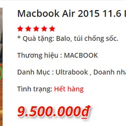 Thanh lý MacBook xách Mỹ 190831