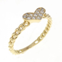 Nhẫn kim cương hình trái tim K18YG 0.10CT