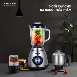 Máy xay sinh tố KALITE KLB630 3 cối màu bạc chĩnh hãng mới 100% 574459