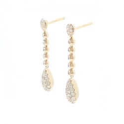 K18PG Bông tai kim cương 0.70CT - Hàng hiệu Chính hãng 871201