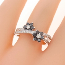 Nhẫn kim cương hoa K18WG 0.42CT - Hàng hiệu Authentic 851857
