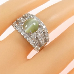 Nhẫn Chrysolite Cat's Eye PT900 3.29CT - Hàng hiệu Chính hãng 850768