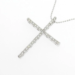 K18WG Dây chuyền kim cương chéo 0.60CT - Hàng hiệu chính hãng 860389