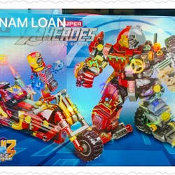 Đồ chơi lắp ráp 2in1 robot siêu anh hùng super heroes và xe máy LW 2156 164207
