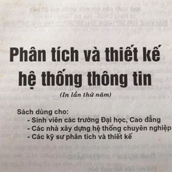 PHÂN TÍCH VÀ THIẾT KẾ HỆ THỐNG THÔNG TIN CÁC PHƯƠNG PHÁP CÓ CẤU TRÚC 474598