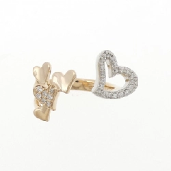 Nhẫn kim cương hình trái tim K18PG/K18WG 0.17CT - Hàng hiệu chính hãng 851006