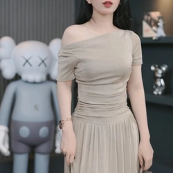 Váy maxi trễ vai mặc 3 kiểu size L (Mới nguyên tem mác) 443042