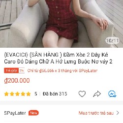 Đầm dây hở lưng buộc nơ 20679