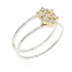 Nhẫn kim cương PT900/K18YG 0.18CT - Hàng hiệu Chính hãng