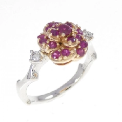 Nhẫn Ruby 0.43CT K18WG/K18PG - Hàng hiệu Chính hãng