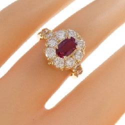 Nhẫn Ruby K18YG 0.89CT - Hàng hiệu Chính hãng 855817
