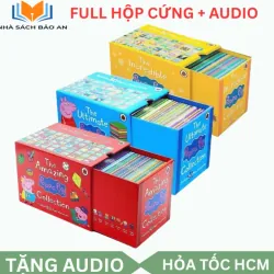 Sách nhập trung - Peppa pig xanh đỏ vàng, full boxset kèm audio