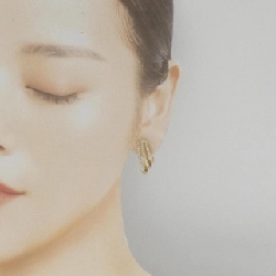 K18YG Bông tai/Khuyên tai kim cương - Hàng hiệu Chính hãng 872422