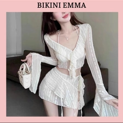 Set bikini 4 món màu kem new 499327