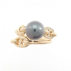 Nhẫn ngọc trai đen Hermès 8.5mm - Hàng hiệu Authentic 835675