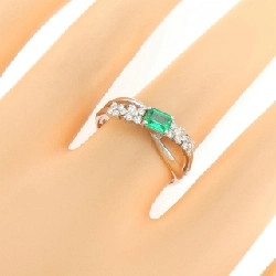 Nhẫn Emerald PT900 Hoa 0.30CT - Hàng hiệu Chính hãng 848242