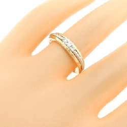 Nhẫn kim cương ba viên K18YG/K18WG 0.06CT - Hàng hiệu Authentic 848132
