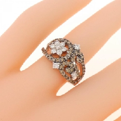 Nhẫn kim cương hoa K18WG/K18BG 0.64CT 672588