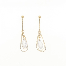 K18YG Cubic Bông tai - Hàng hiệu Chính hãng