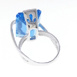 Nhẫn Blue Topaz K18WG - Hàng hiệu Chính hãng 849435