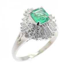 Nhẫn Emerald PT900 0.35CT - Hàng hiệu Chính hãng