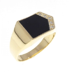 Nhẫn Onyx K18YG - Hàng hiệu Chính hãng