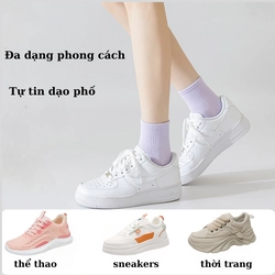 Combo 4 đôi vớ tất nữ cotton cổ trung 332449