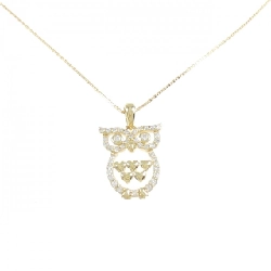 K18YG Cú Mèo Dây Chuyền Kim Cương 0.25CT - Hàng hiệu Chính hãng
