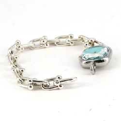 Tiffany Hardware Rug D Bracelet Size L 73331277 SS Quartz - Hàng hiệu Authentic 877469
