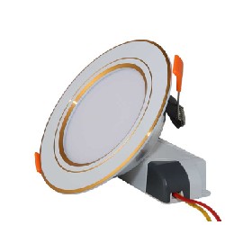 10 Bộ Đèn LED Âm Trần 7w 3 màu (đèn mắt trâu viền vàng cao cấp)