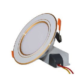 10 Bộ Đèn LED Âm Trần 7w 3 màu (đèn mắt trâu viền vàng cao cấp) 22670