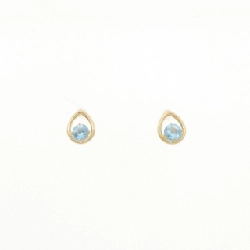 K18YG Blue Topaz Bông tai - Hàng hiệu Chính hãng