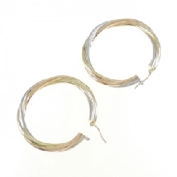 Bông tai hoop ba màu 750 - Hàng hiệu Authentic 871662