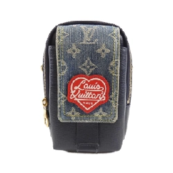 Túi đeo chéo Louis Vuitton Monogram Denim (LV Squared) Double Phone Pouch M81060