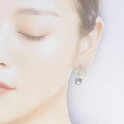 K18YG/PT900 Bông tai ngọc trai Akoya 8.0mm - Hàng hiệu Chính hãng 870276