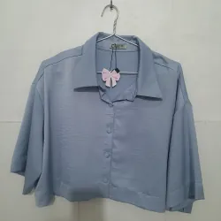 Áo sơ mi nữ tay lỡ màu xanh 1016675