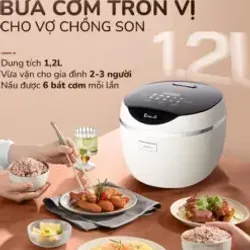 🍚 Nồi cơm điện tử UNIE URC612 – Lòng inox, nấu cơm giảm đường, dung tích 1,2L! 707449