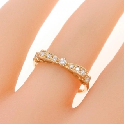 Nhẫn kim cương K18PG có ruy băng 0.10CT 666190