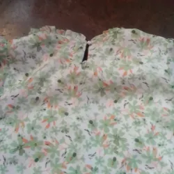 Áo kiểu voan size M màu xanh tay phồng Citimode 1013150