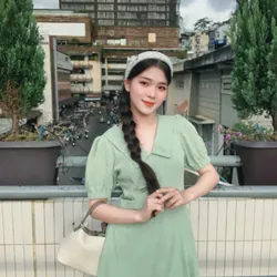 Váy xanh thanh lịch 731262