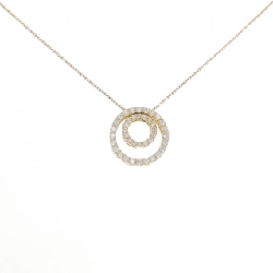 K18YG 2WAY Dây chuyền kim cương 0.33CT - Hàng hiệu Chính hãng