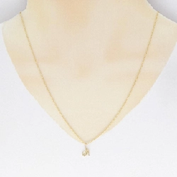 K18YG Chữ cái M Dây chuyền kim cương 0.01CT - Hàng hiệu Chính hãng 863929