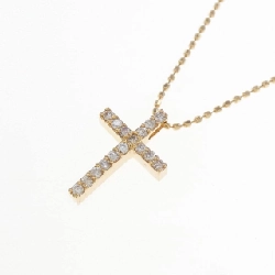 K18PG Dây chuyền kim cương hình chữ thập 0.13CT - Hàng hiệu Chính hãng 860152