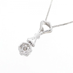 K18WG Hoa Kim Cương Dây Chuyền 0.18CT - Hàng hiệu Chính hãng 860837