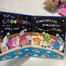 NGOẠI VĂN tiếng anh trẻ em : Goodnight little Groovicorns - sách đẹp bìa cứng  1027556