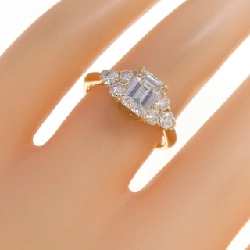 Nhẫn kim cương K18YG 1.003CT H SI2 cắt hình thoi - Hàng hiệu Authentic 872776