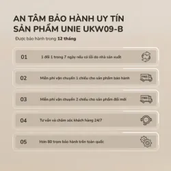 Phích giữ nhiệt Unie UKW09-B – Nhỏ gọn, bền bỉ, chuẩn lối sống tiện lợi 711560