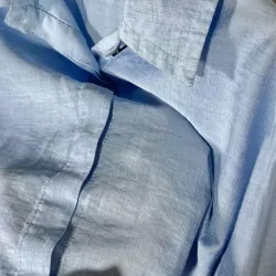 Áo Sơ mi Thô Basic Màu Xanh Fit < 55Kg 797818