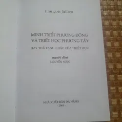 MINH TRIẾT PHƯƠNG ĐÔNG VÀ TRIẾT HỌC PHƯƠNG TÂY 756918
