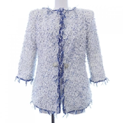 Áo khoác không cổ CHANEL